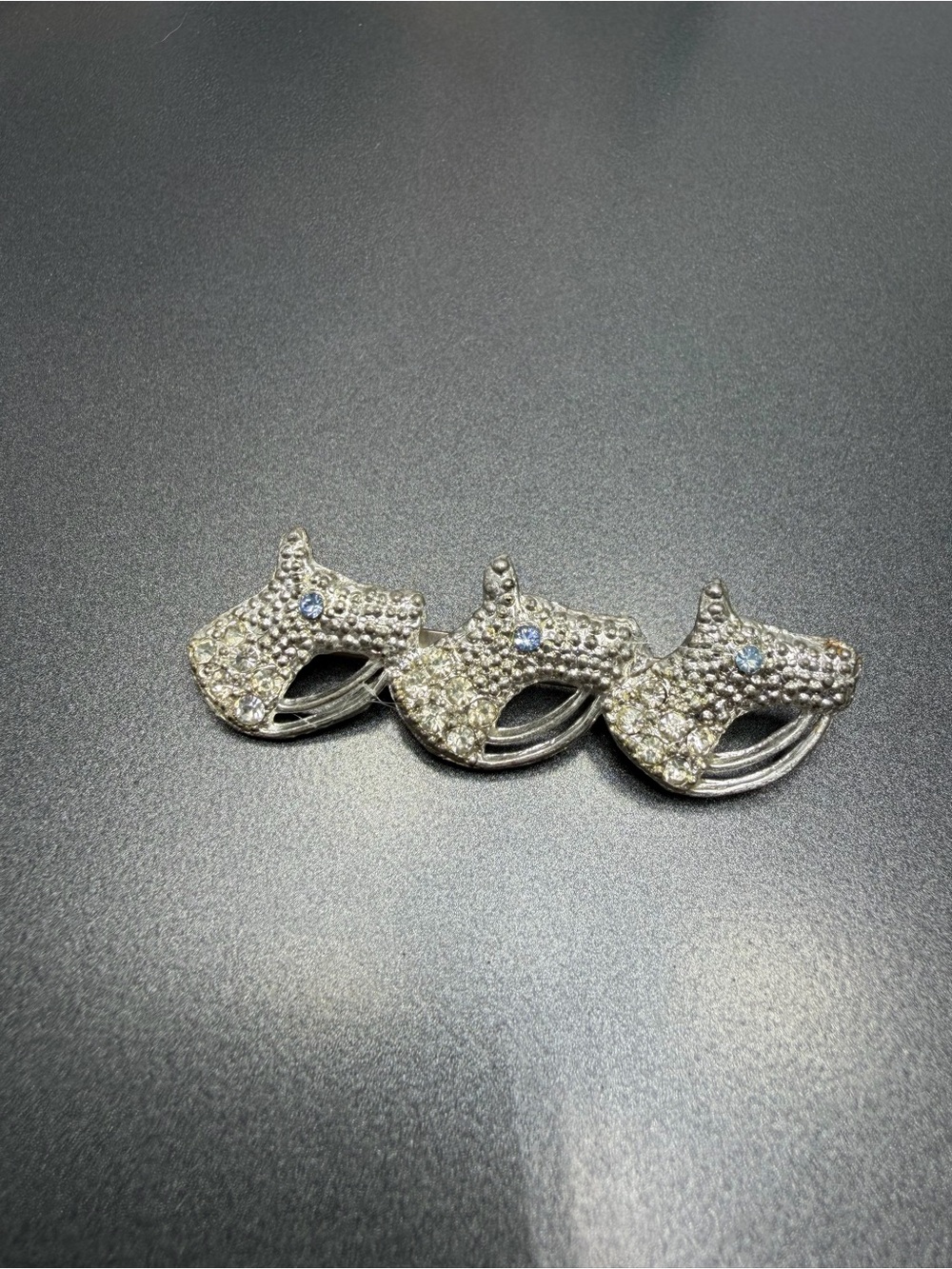 Vintage Rhinestone Horse Brooch #291UB